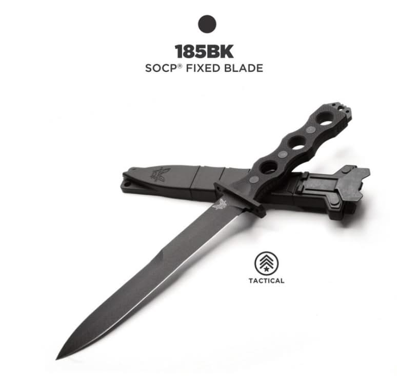 Benchmade 185BK SOCP FIXED BLADE, CPM-3V - 