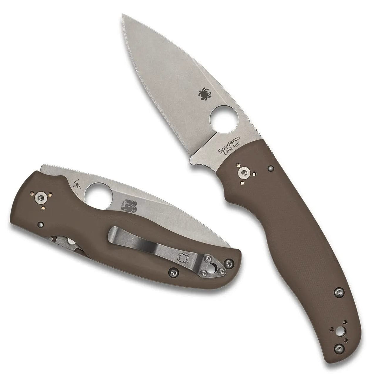 Spyderco C229GPBN15V Shaman G10 Marron Sprint Run -