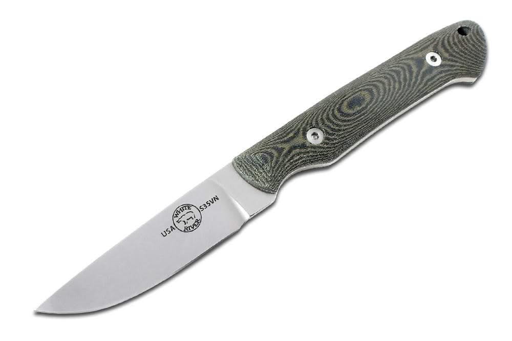 White River Small Game, Canvas Black Olive Micarta - 