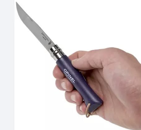Opinel N°06 Baroudeur Violet Gris – manche en charme et Virobloc