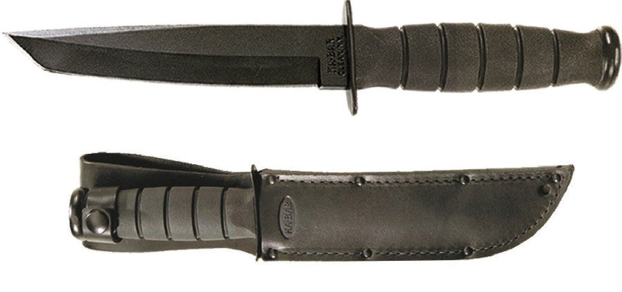 KA-BAR Short Tanto 1254, couteau à lame fixe, étui en cuir - 