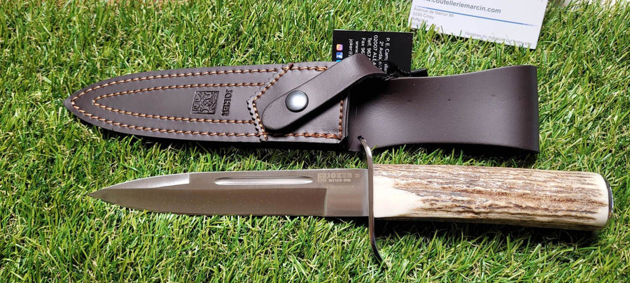 Joker CC32 Chamois , Couteau de chasse en bois de cerf - 