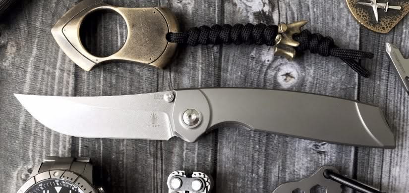 Kizer Ki4517 Shamshir par Azo lame acier S35VN manche titane - 