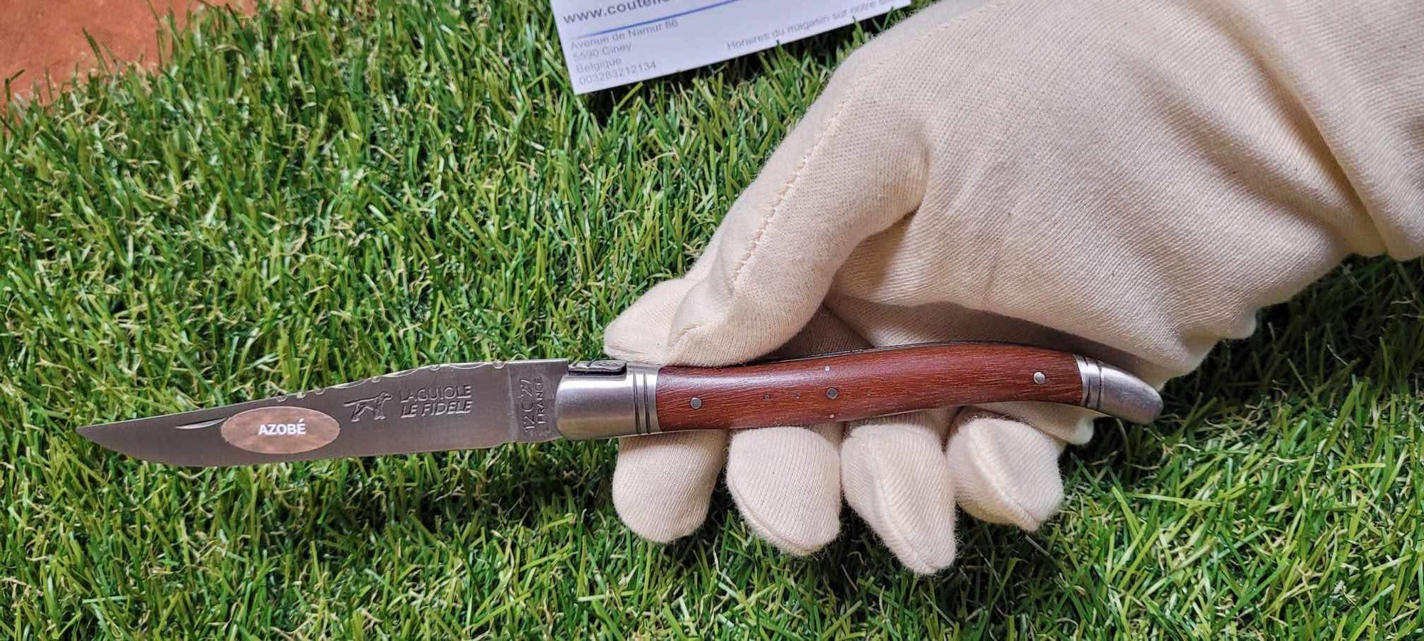 Laguiole Le Fidèle 2 mitres Inox Edition limitée Bois d'Azobé -