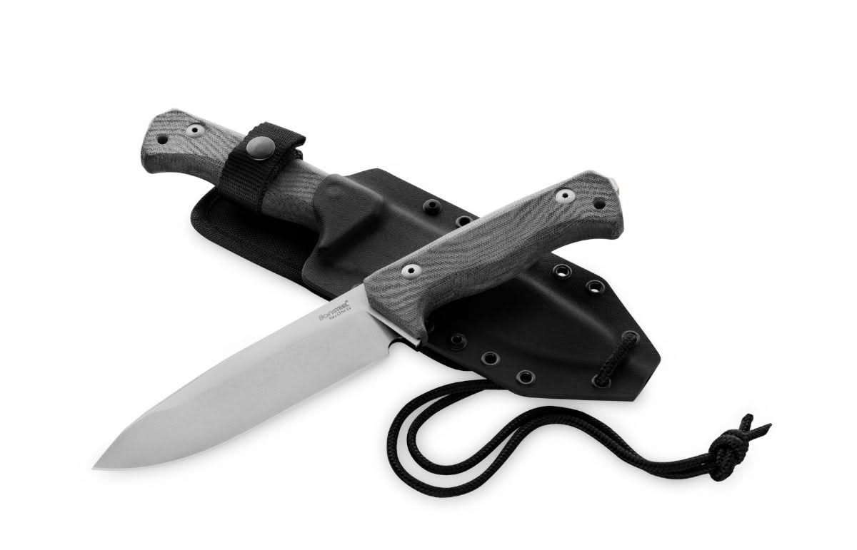 Lionsteel T6 3V CVB - Black Canvas / Stonewash Blade - 