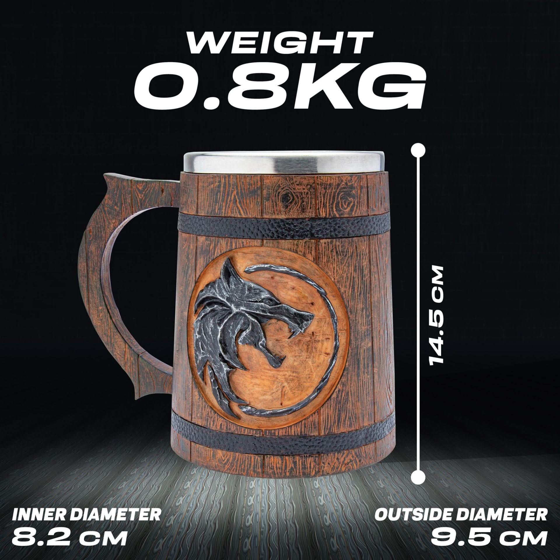 The Witcher - Geralt's Wolf Medallion Bierkrug - 