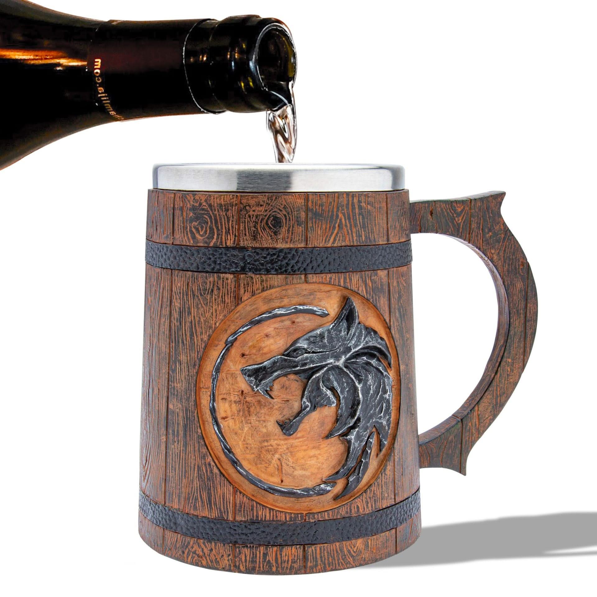 The Witcher - Geralt's Wolf Medallion Bierkrug - 