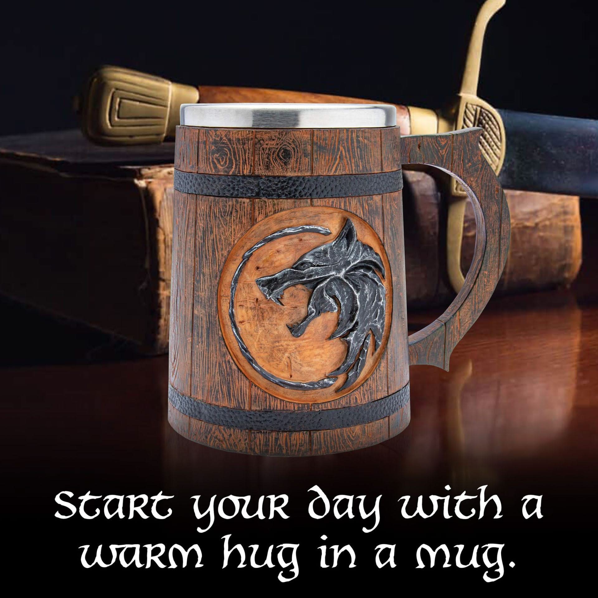 The Witcher - Geralt's Wolf Medallion Bierkrug - 