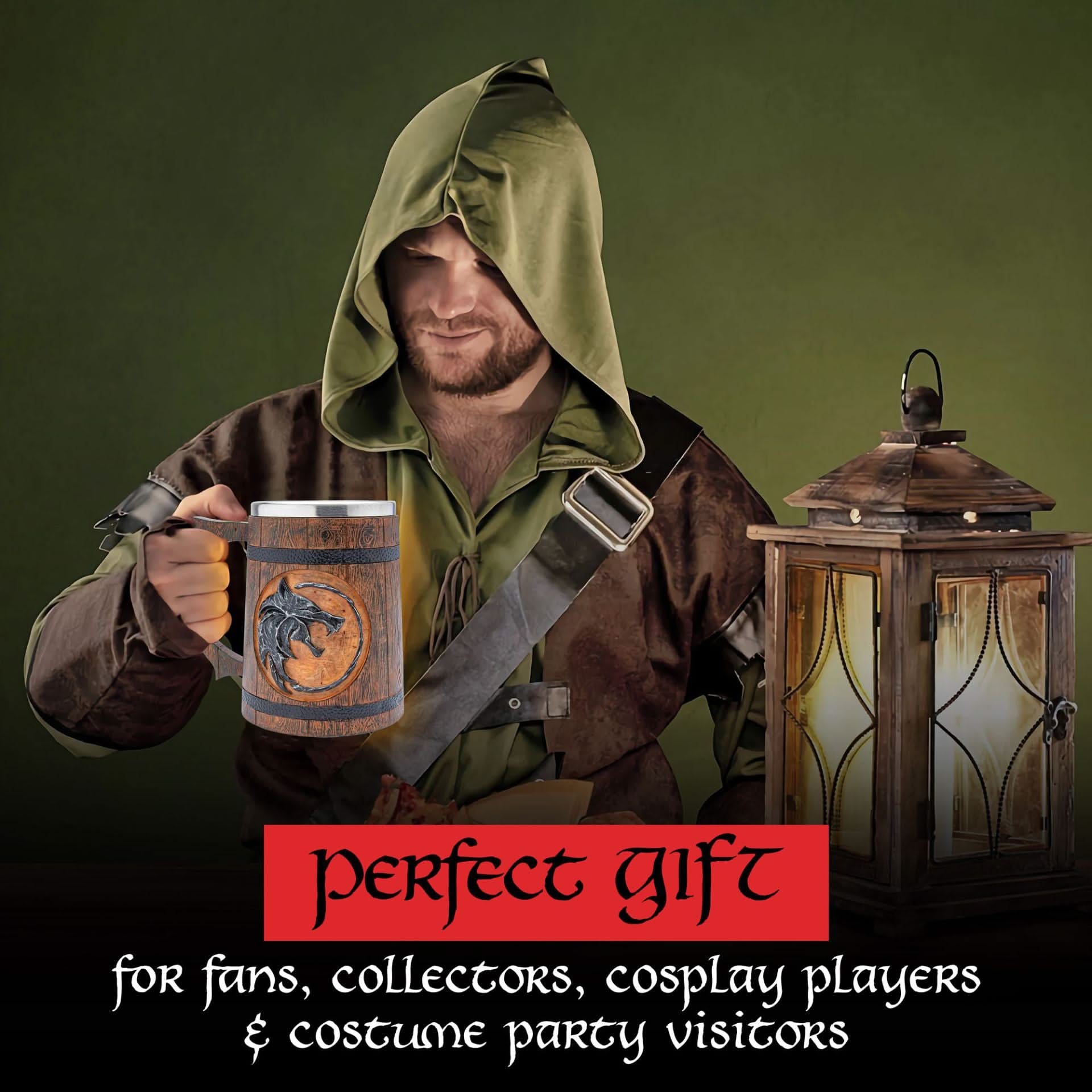 The Witcher - Geralt's Wolf Medallion Bierkrug - 