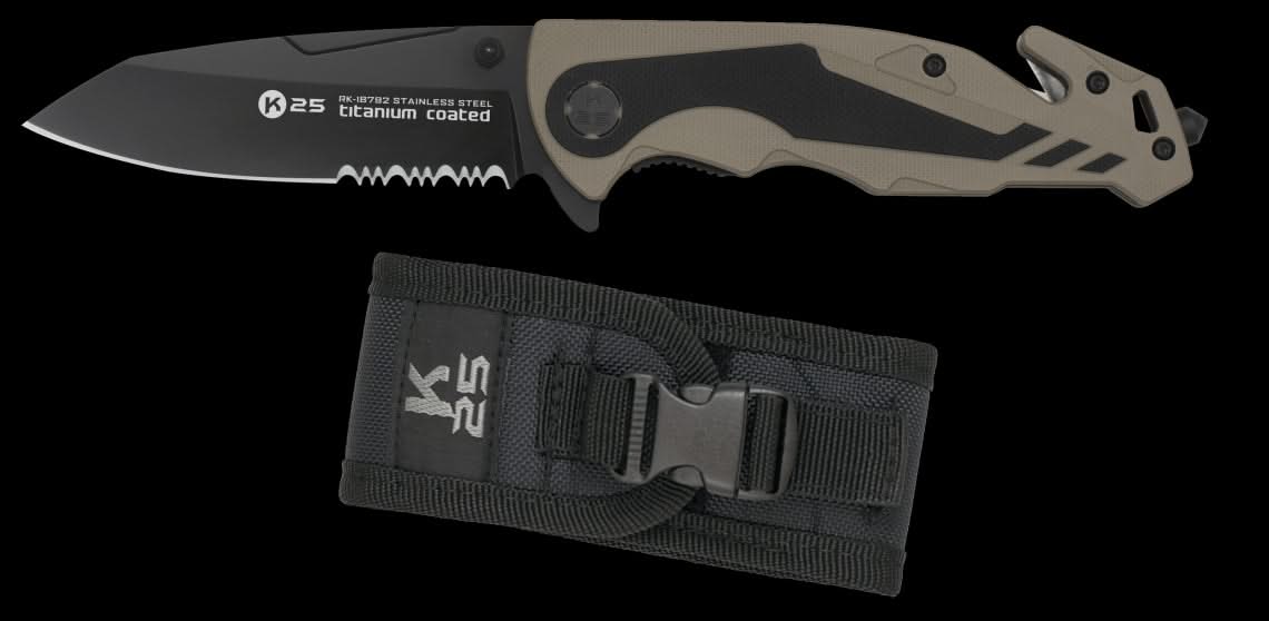 K25 Couteau pliant Tactique Coyote - 