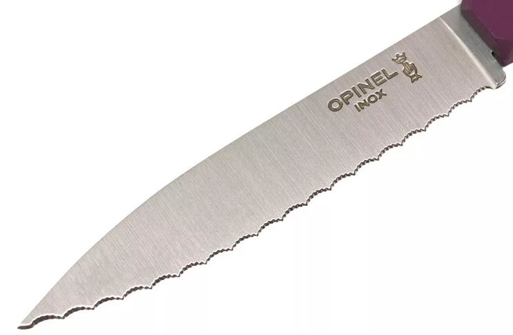 Opinel 113 couteau à éplucher cranté - Aubergine - 