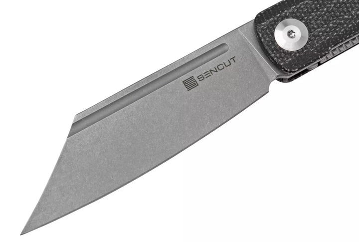 SENCUT Bronte SA08A Stonewashed, Black micarta, couteau de poche - 