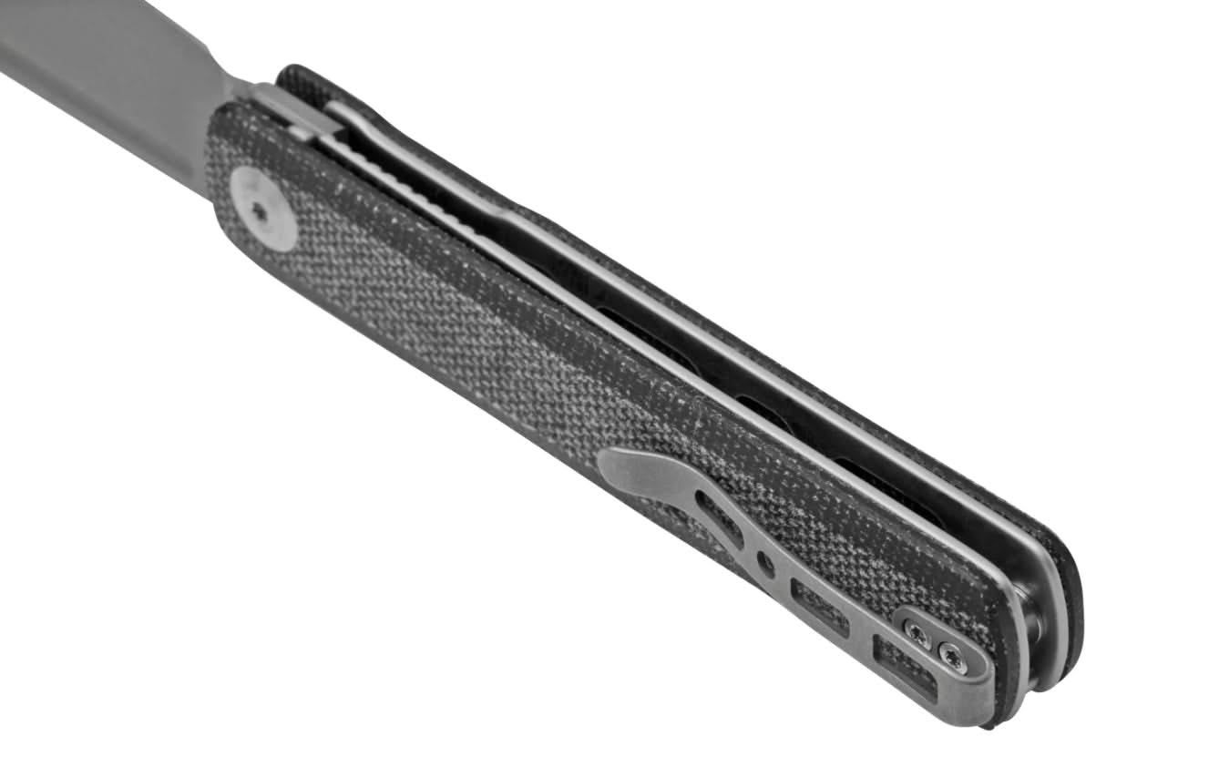 SENCUT Bronte SA08A Stonewashed, Black micarta, couteau de poche - 