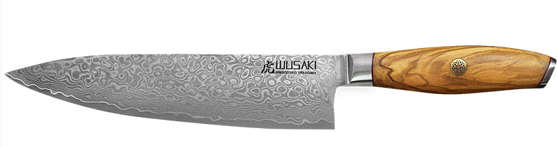 Wusaki Fujiko 10CR Couteau de chef Damas lame 20cm - 