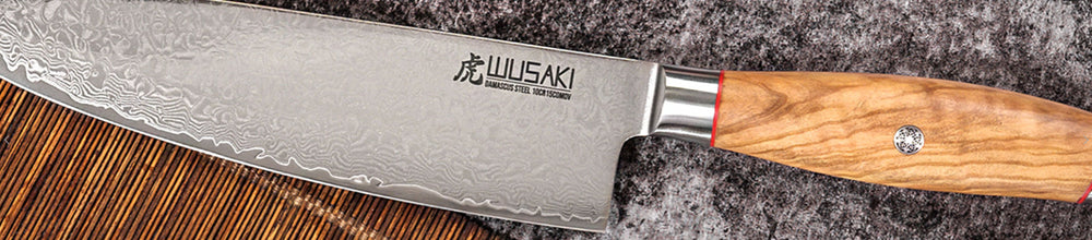 Wusaki Fujiko 10CR Couteau de chef Damas lame 20cm - 