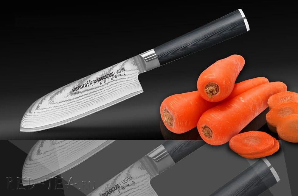 Samura SD‑0092 Damascus, petit santoku à lame de 15 cm