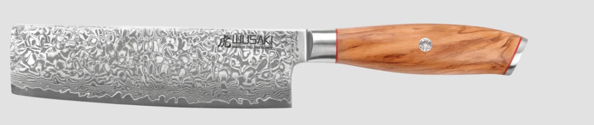 Wusaki Fujiko WUDORN17 Couteau damas 10CR nakiri lame 17cm - 
