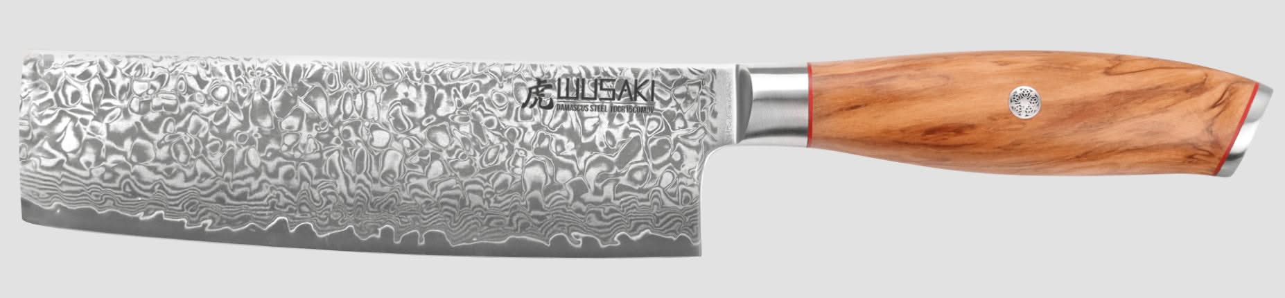 Wusaki Fujiko WUDORN17 Couteau damas 10CR nakiri lame 17cm - 