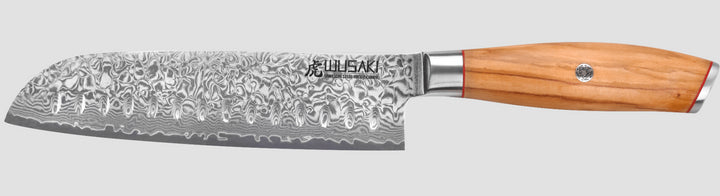 Wusaki Fujiko WUDORS17 Couteau damas  Fujiko 10CR santoku lame 18cm - 
