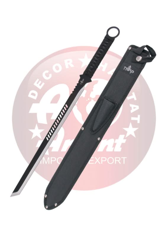 Amont H0068BK Machette lame en acier inoxydable noir satinée de 50cm - 