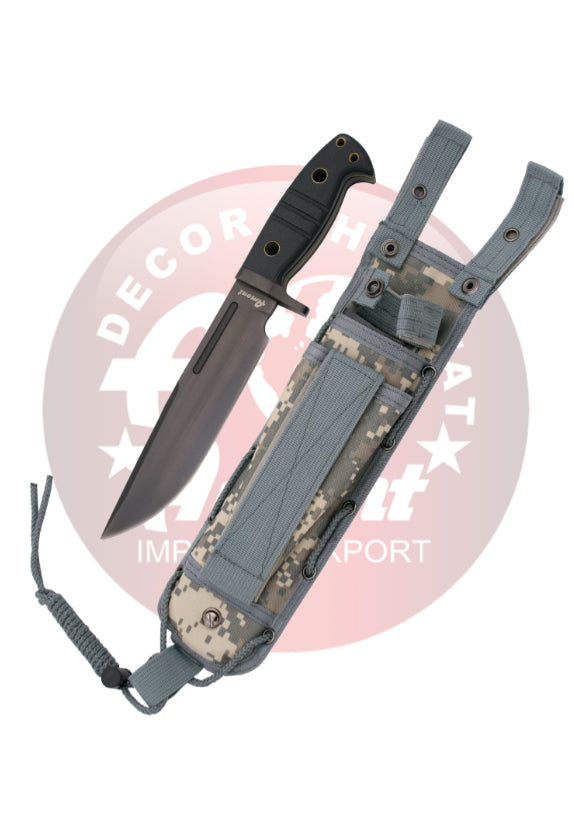 Amont 14771 Couteau avec lame en acier 420 de 22 cm noir manche G10 noir - 