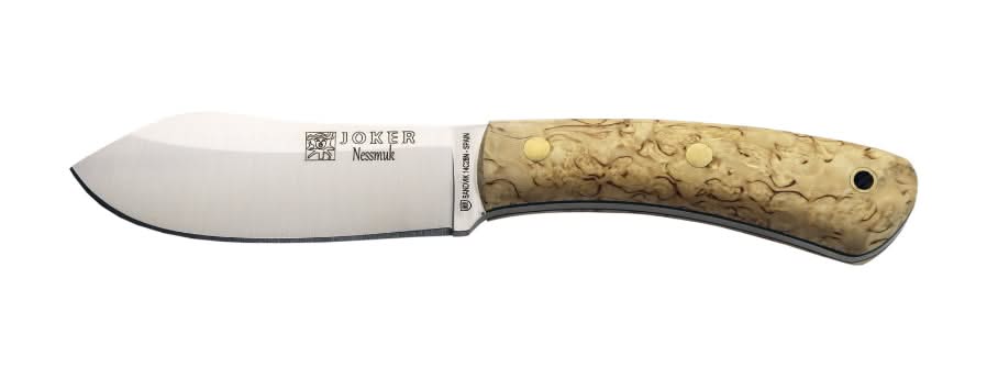 Joker Nessmuk CL136 Couteau de chasse manche bouleau, lame 11 cm Sandvik - 