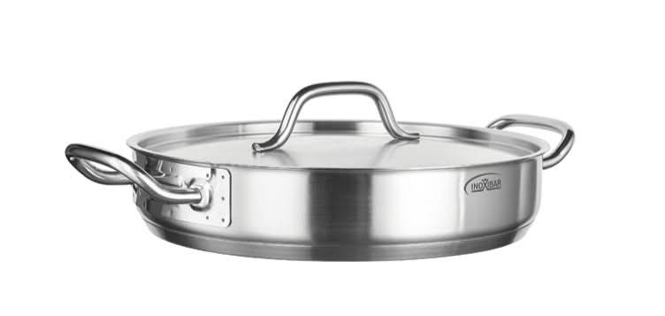 Inoxibar 65666 – sauteuse traiteur 2,7 L Ø24 cm avec couvercle