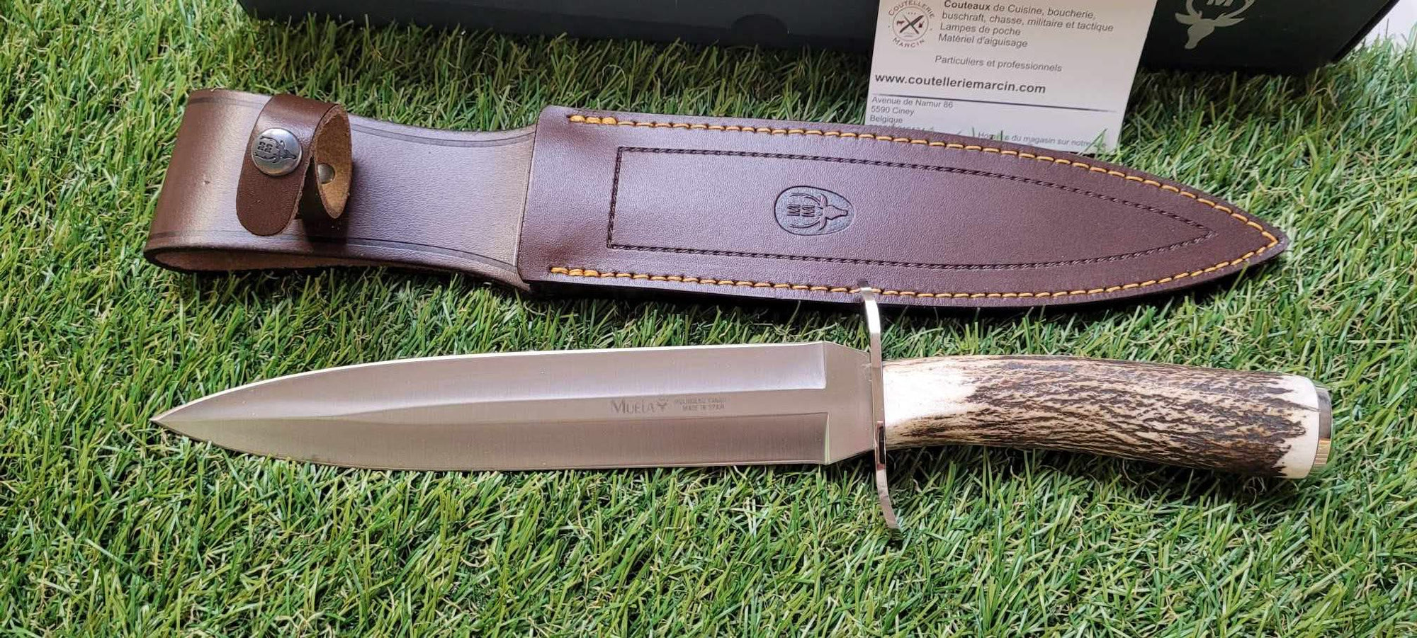 Muela Vikingo-23A manche en bois de cerf - 
