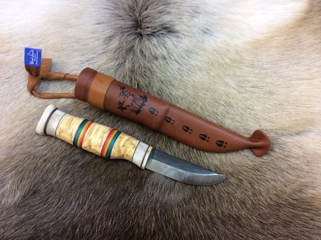 Wood Jewel 23VK Rainbow Knife – puukko finlandais à lame 7,7 cm