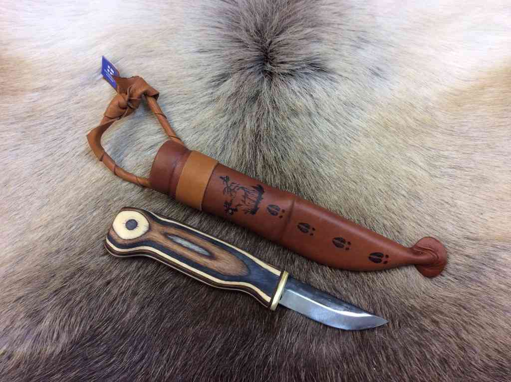 Wood Jewel 23ZVP Zebrapuukko Pieni – Puukko finlandais lame carbone 6,2 cm
