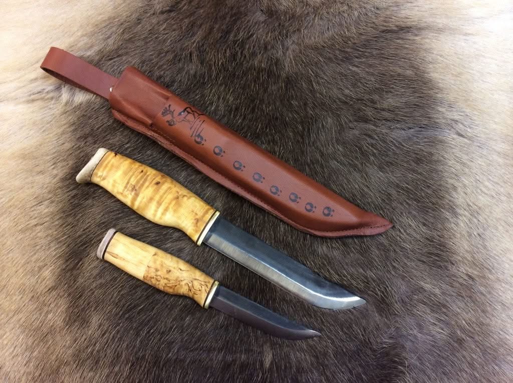 Wood Jewel 23KI Kaksoispuukko Iso – duo de couteaux lapons