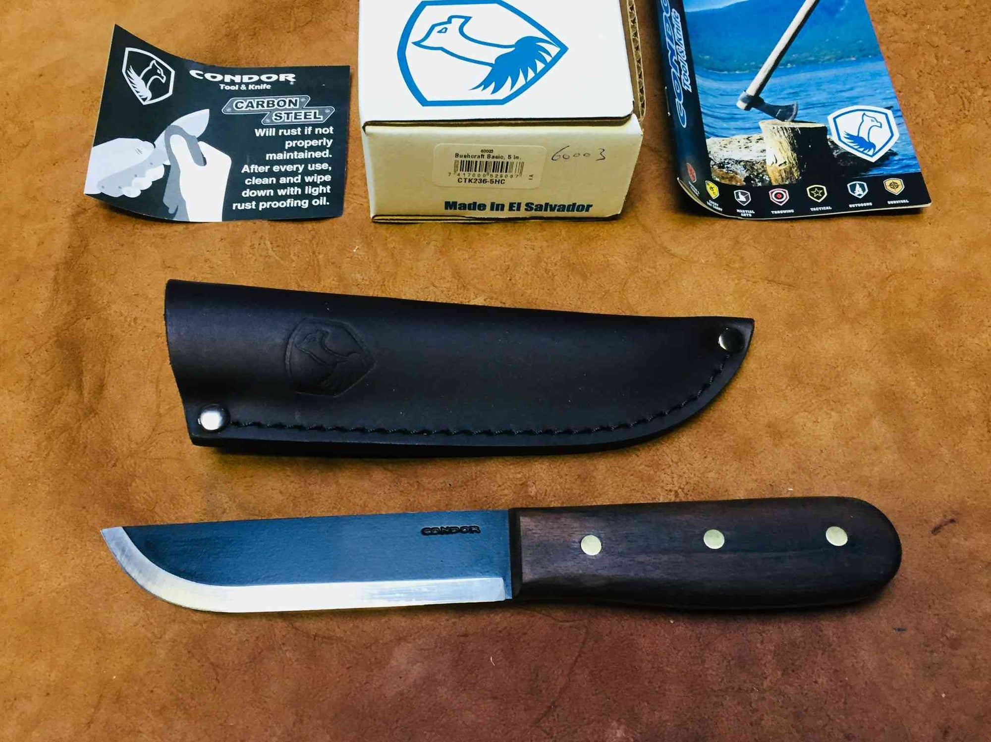 Condor Bushcraft Basic 60003 – lame Scandi de 126,9 mm