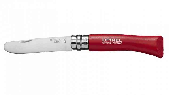 Opinel N°07 Mon Premier Rouge – lame bout rond 8 cm