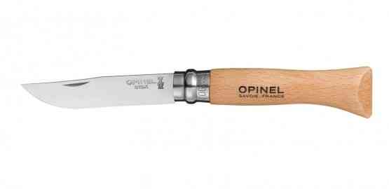 Opinel N°06 Inox, couteau pliant à manche en hêtre et lame de 7 cm