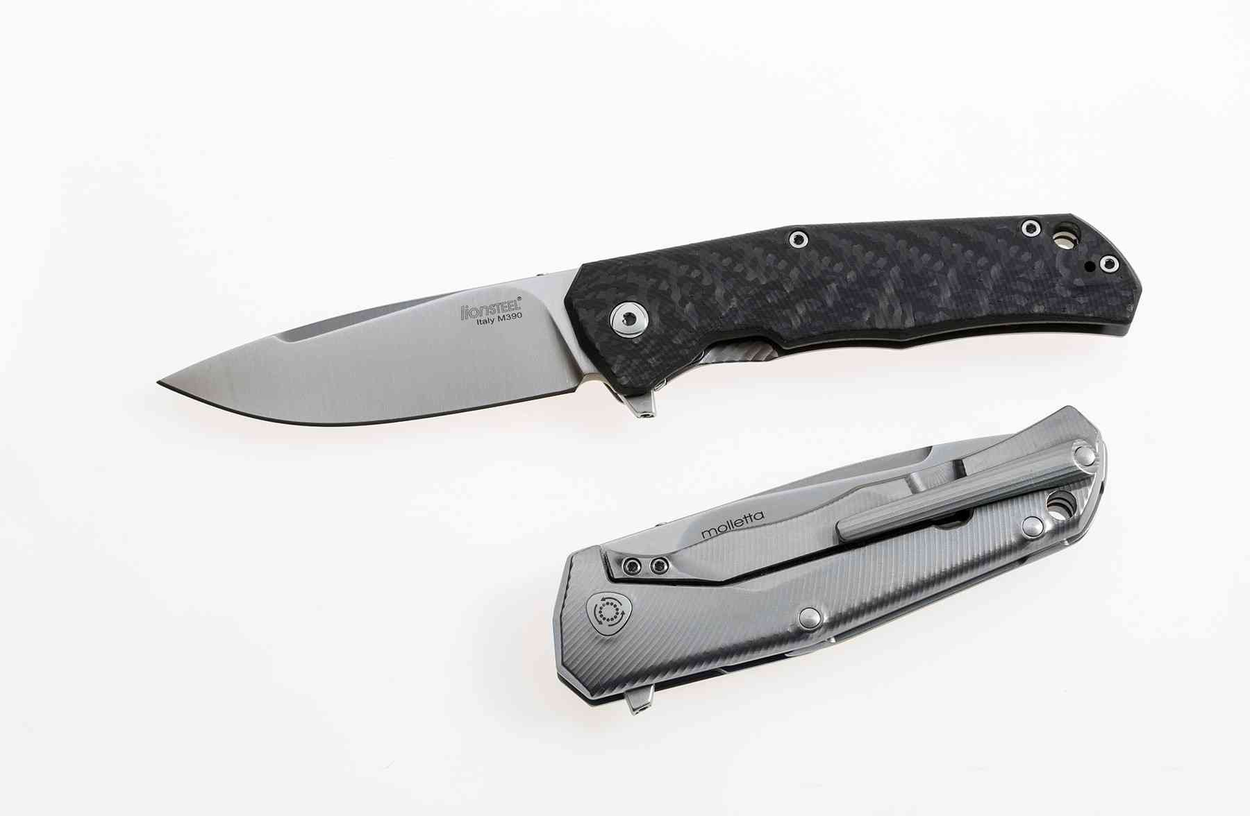 LionSteel T.R.E. FC, couteau pliant M390 et fibre de carbone