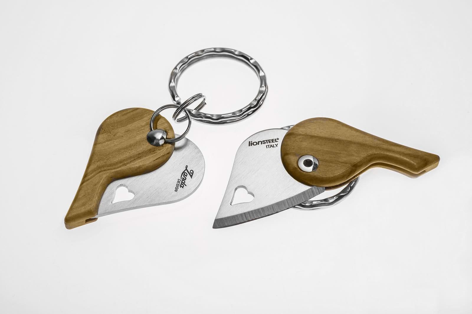 LionSteel LionBeat LB UL en olivier – mini-couteau cœur