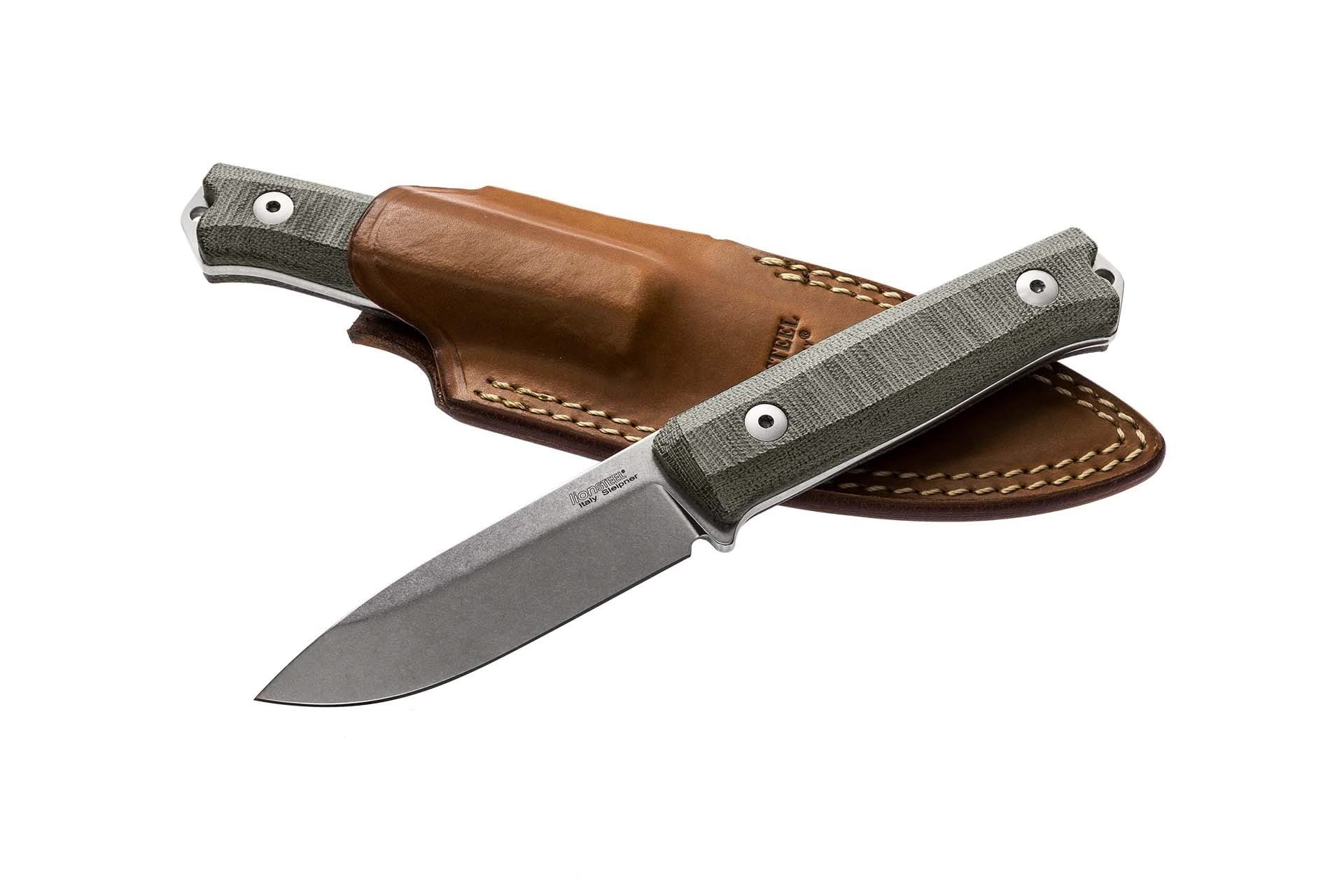 LionSteel B40 CVG – couteau bushcraft en Micarta vert