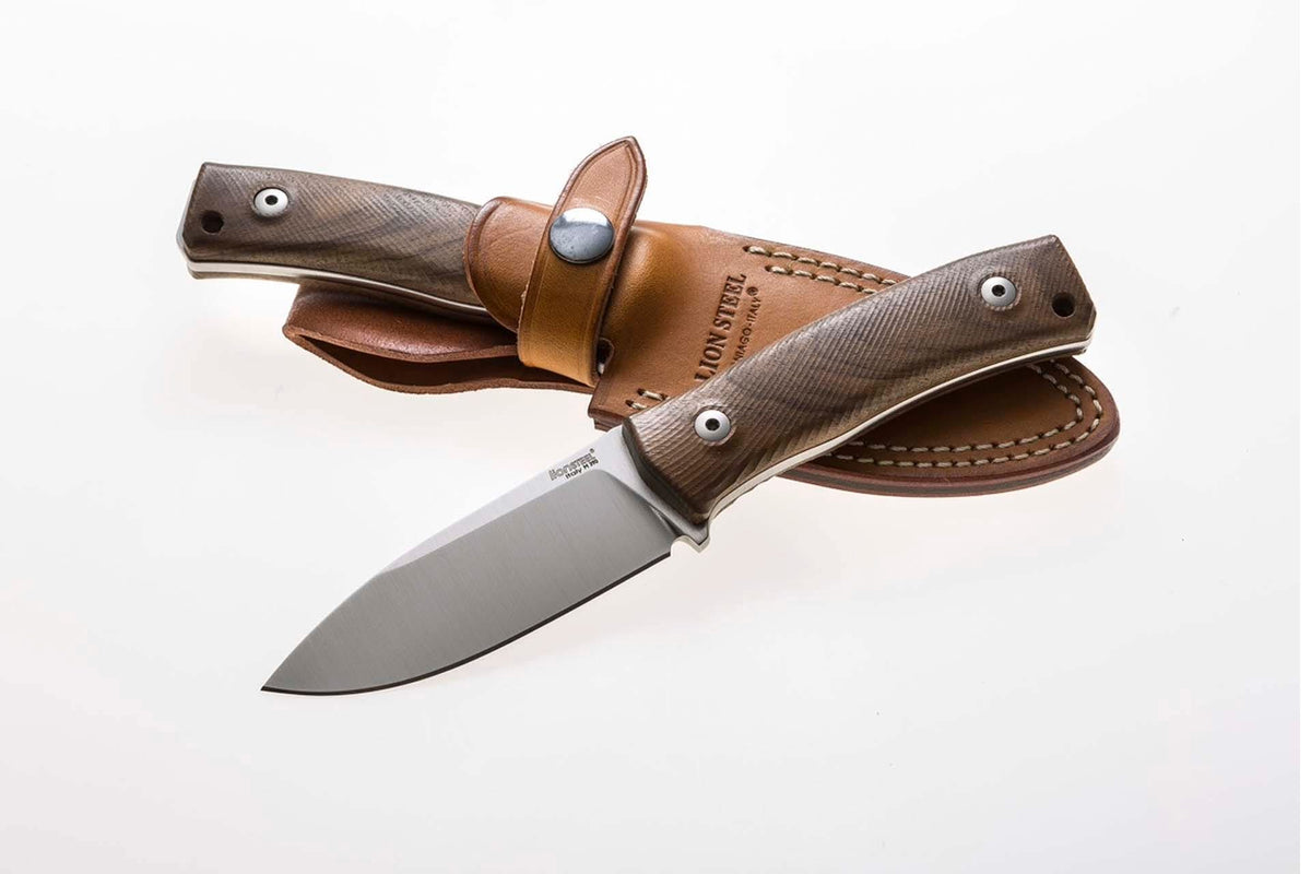 LionSteel M4 WN, couteau fixe M390 avec manche en bois de noyer
