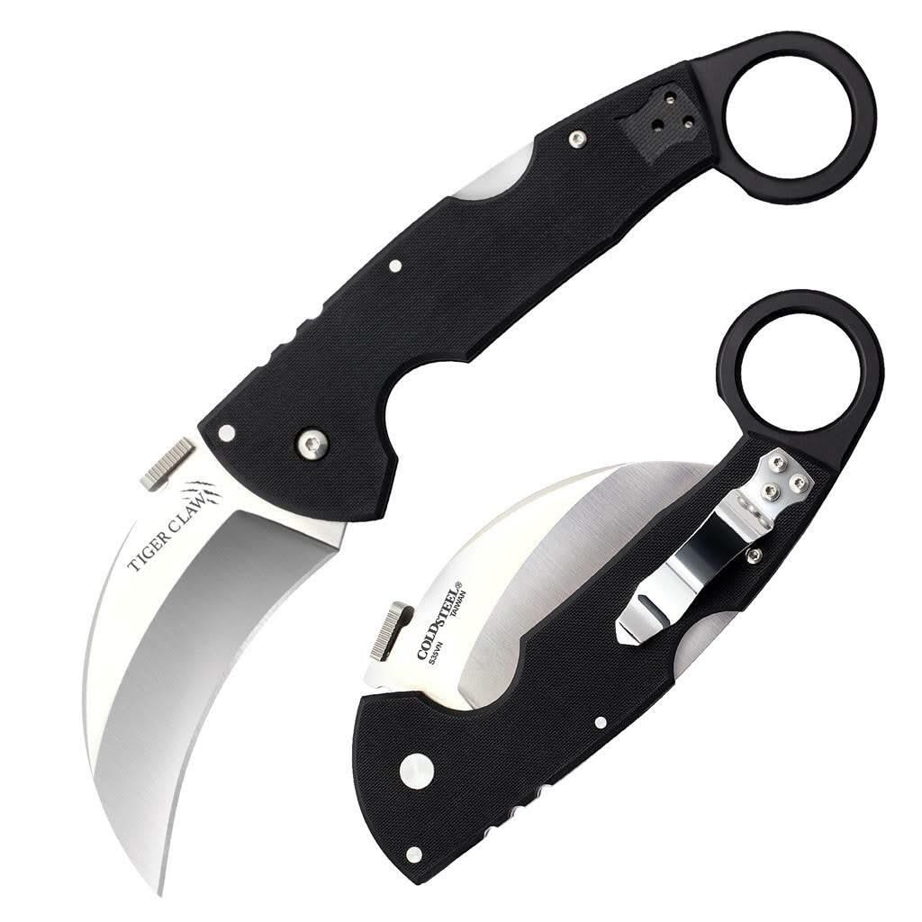 Couteau pliant Karambit Cold Steel Tiger Claw 22C acier CPM-S35VN manche G10 Coutellerie Marcin