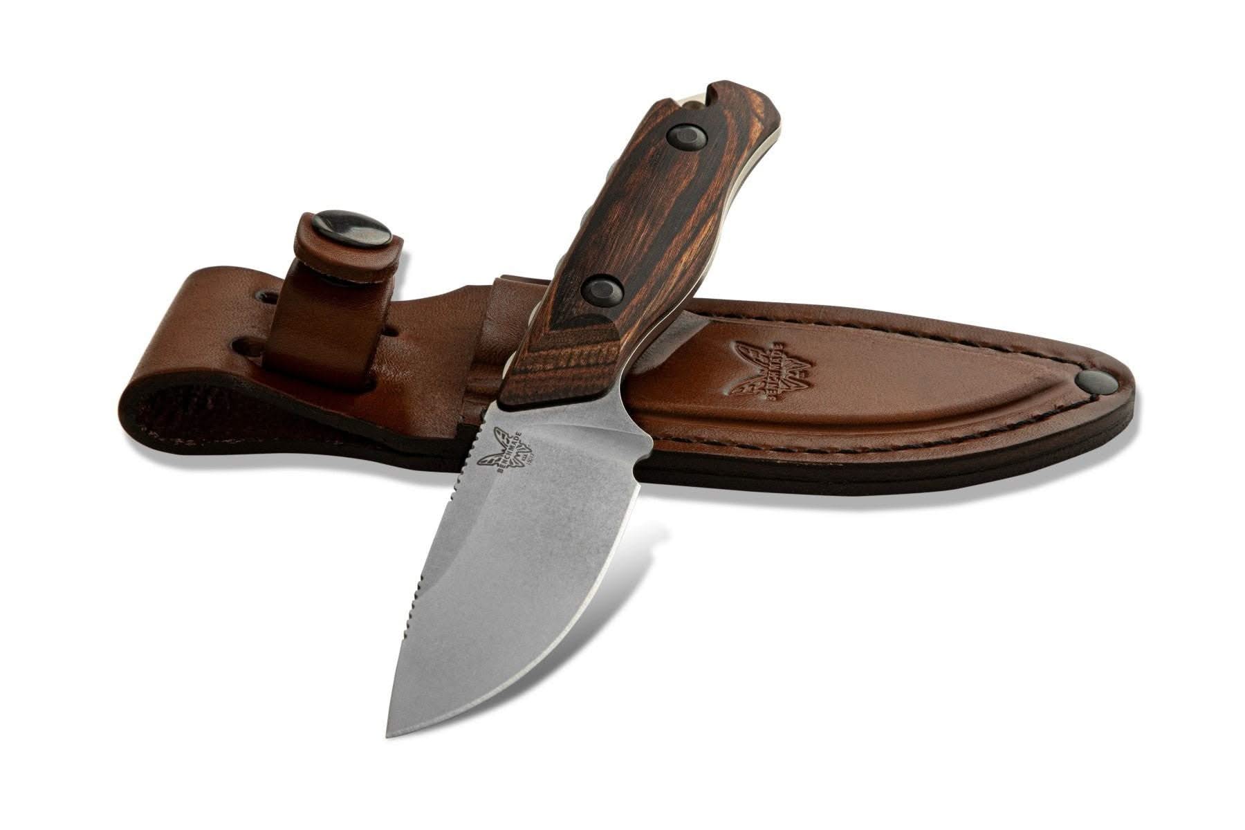 Benchmade 15017 Hidden Canyon Hunter – couteau fixe manche bois stabilisé