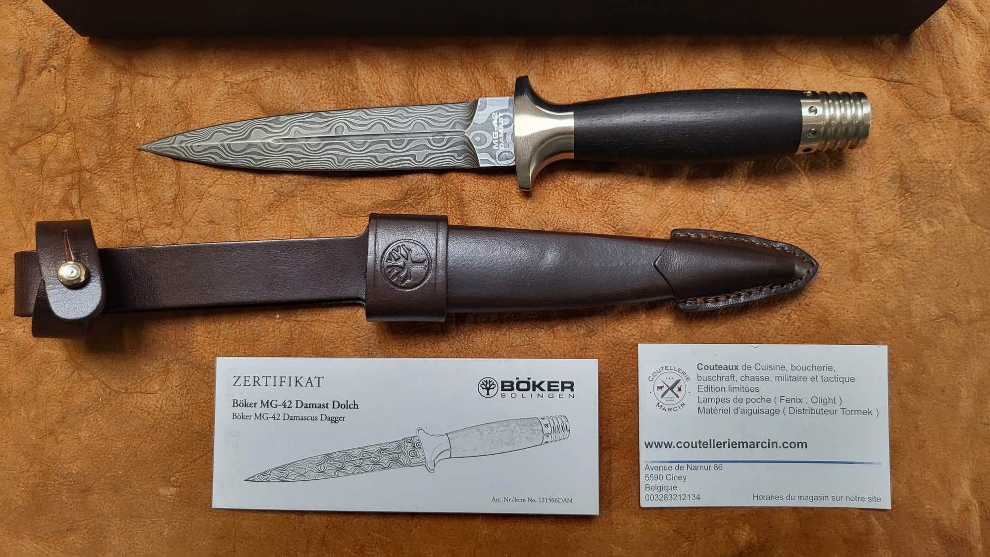Boker 121506DAM MG-42 Damast Dagger - 