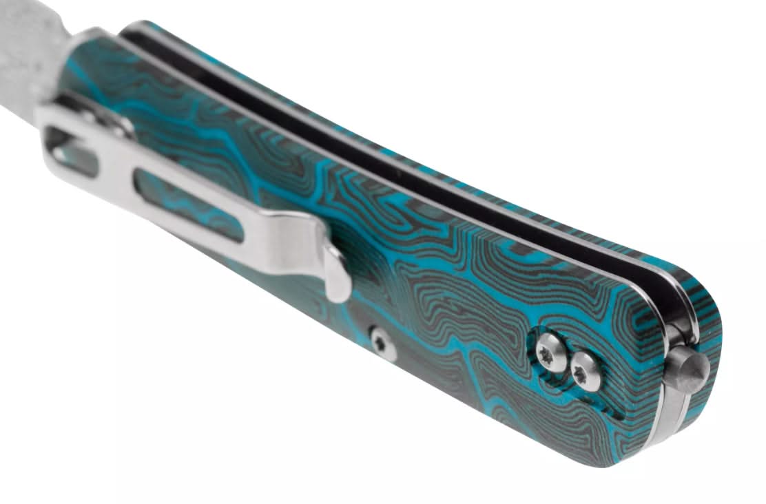 Böker 01BO559DAM couteau de poche Plus Tech Tool, Damascus Blade Blue Damast G10 - 