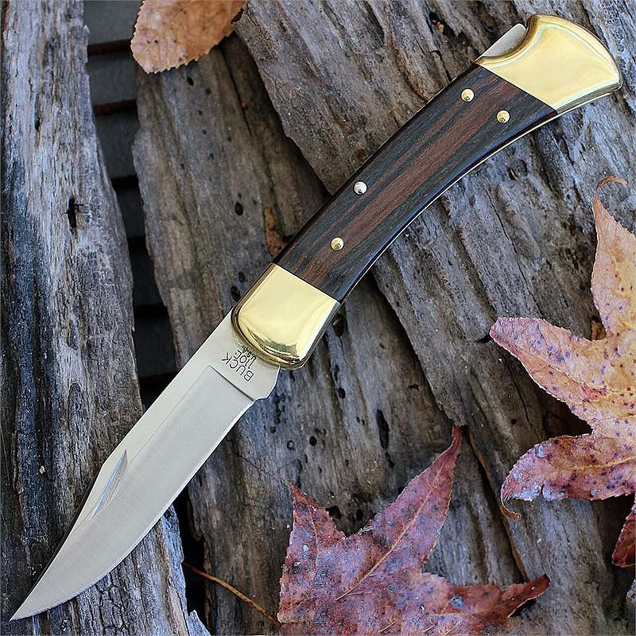 Buck 110BRS Folding Hunter avec étui en cuir noir