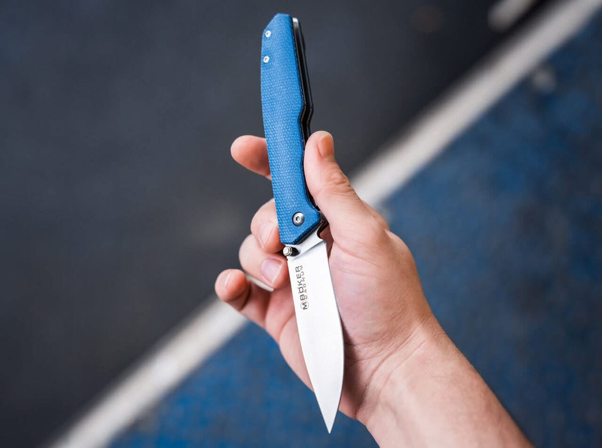 Böker Magnum 01SC714 couteau de poche Deep Blue Canvas - 