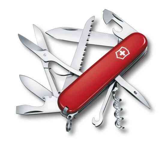 Victorinox Huntsman rouge – ciseaux et scie à bois