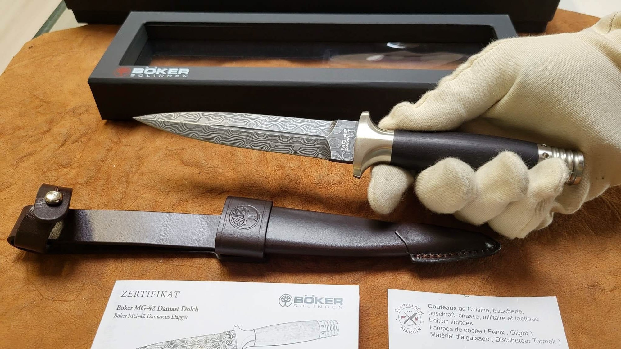 Boker 121506DAM MG-42 Damast Dagger - 