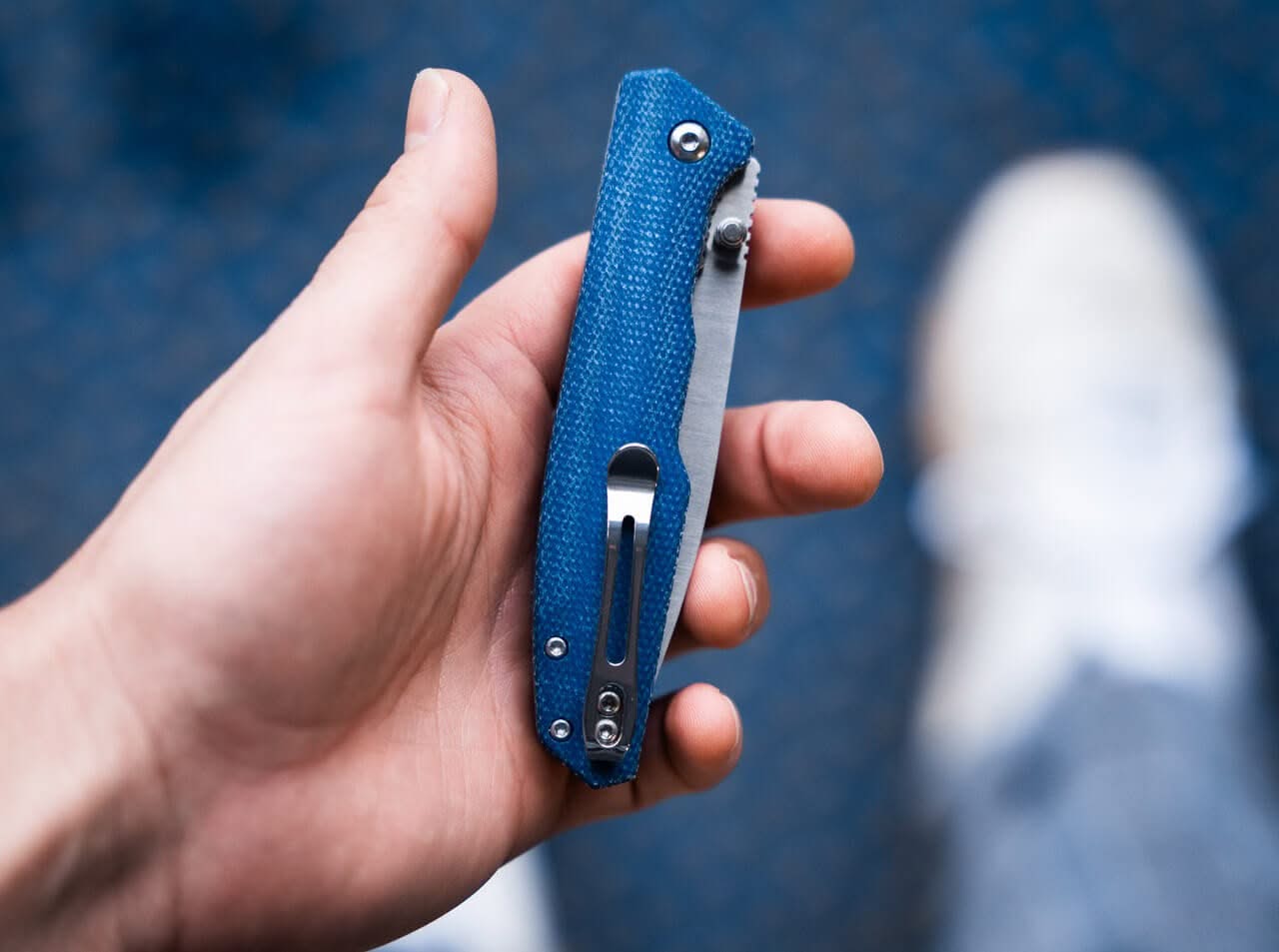 Böker Magnum 01SC714 couteau de poche Deep Blue Canvas - 