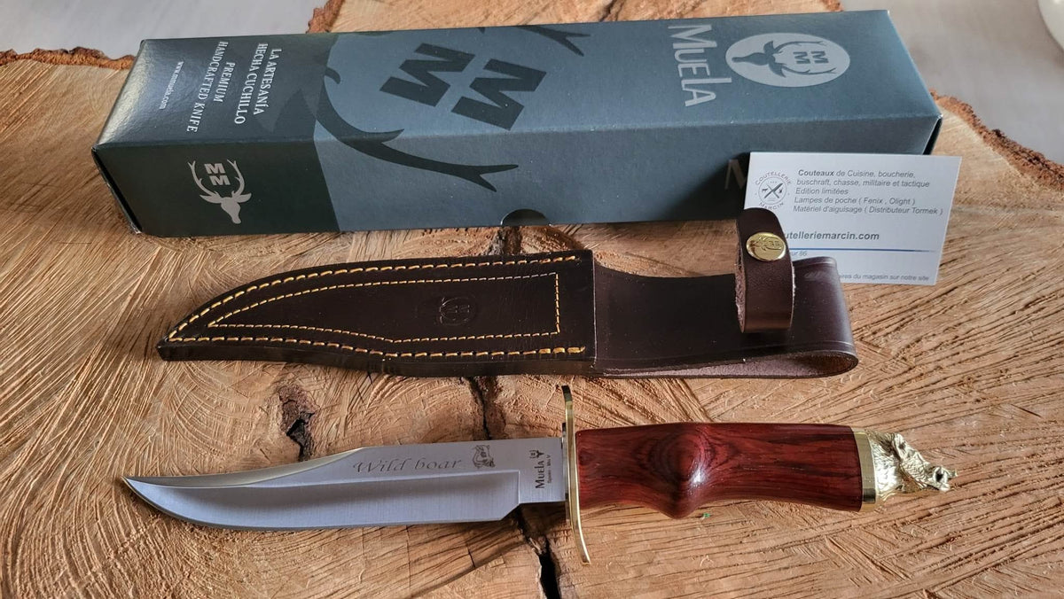 Muela Wildboar Sanglier + Coffret Couteau de chasse - 